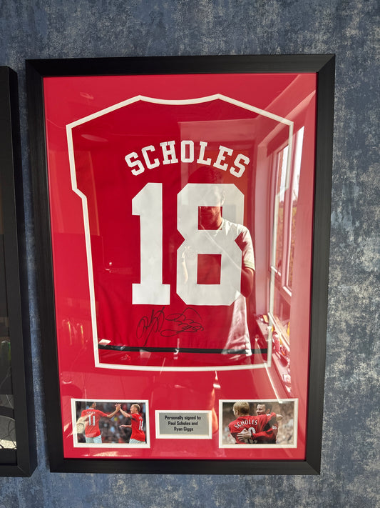 Paul Scholes & Ryan Giggs Signed 2002/2003 Manchester United Home Shirt